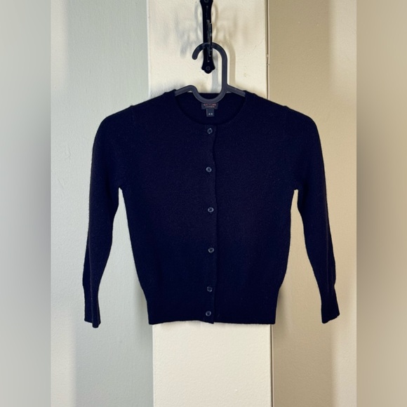 Crewcuts Girls' cashmere cardigan sweater XS (4/5) dark brown - Picture 2 of 5